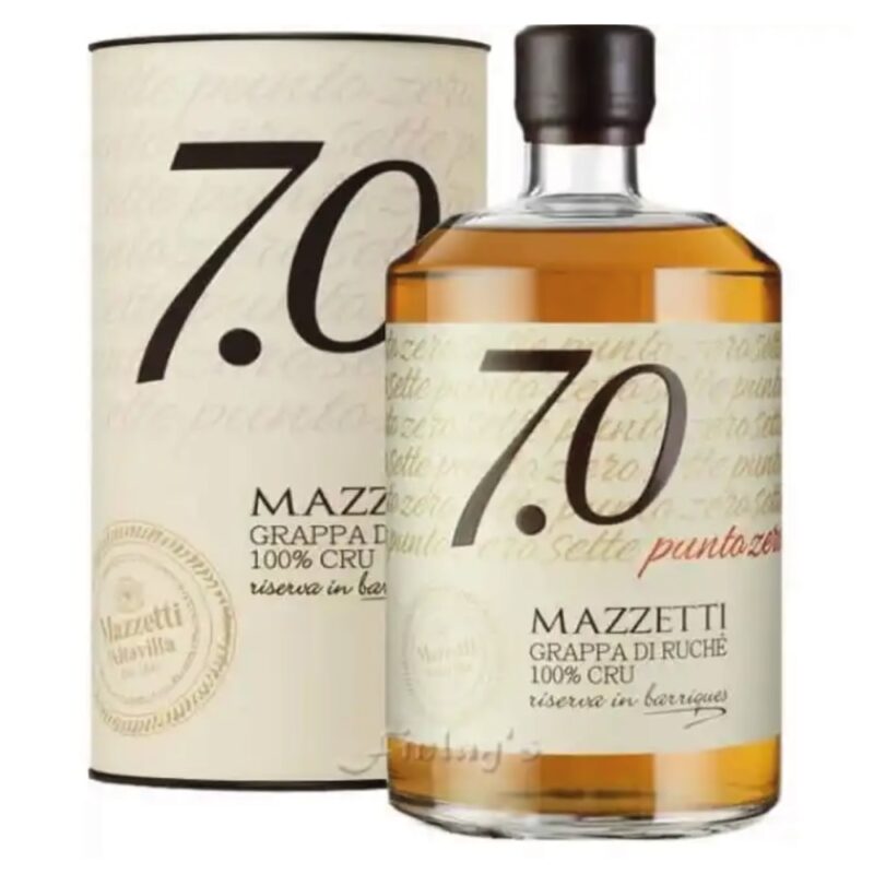 Grappa 7.0 Barricata di Ruch&egrave; Invecchiata Mazzetti d'Altavilla (Astucciata)