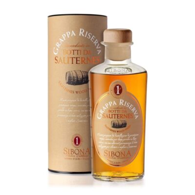 Grappa Riserva Affinata in Botti di Sauternes di Sibona (Astucciata)