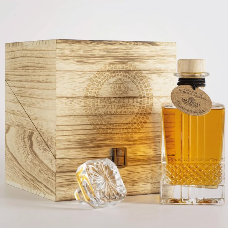 Grappa Riserva Barolo Cristallo Mazzetti d'Altavilla (Cassa in Legno)