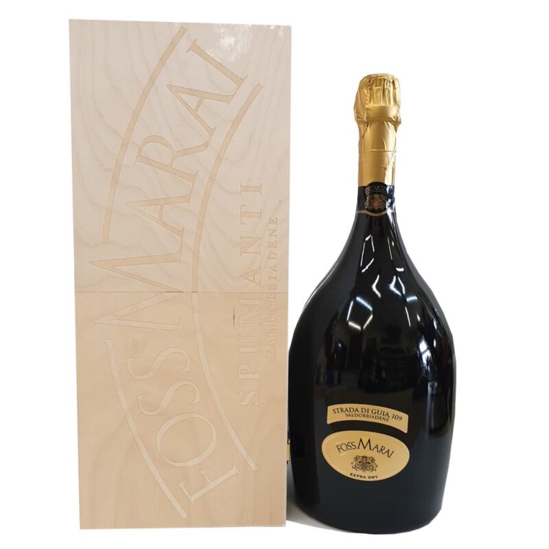 Valdobbiadene Prosecco Superiore Extra Dry DOCG Strada di Guia 109 Foss Marai 3L (Jéroboam Cassetta in Legno)