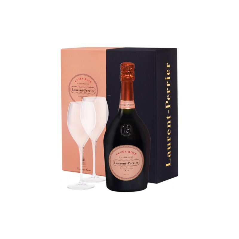 Laurent-Perrier Cuv&eacute;e Ros&eacute; Brut Confezione Regalo con 2 calici
