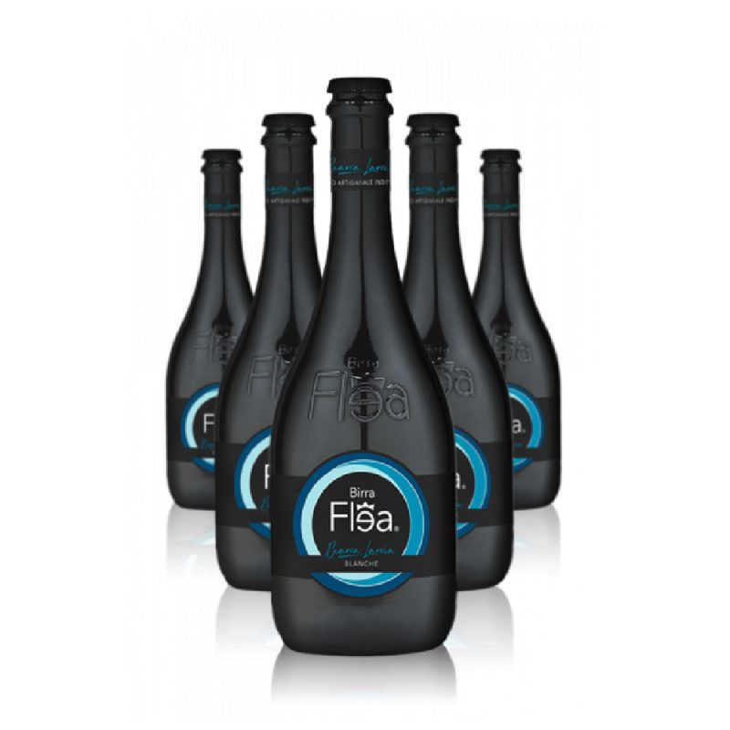 6 Bottiglie Birra Flea Bianca Lancia 75cl
