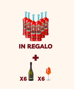 6 bottiglie Bitter Milano Sant'Orsola 1L + OMAGGIO 6 Bottiglie Spumante Cuvée Brut Master C27 Sant'Orsola e 6 Calici